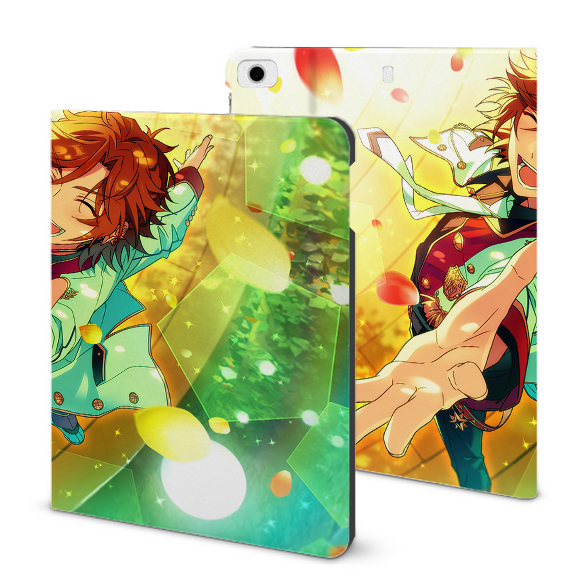 （画像用） あんさんぶるスターズ! Ensemble Stars IPad ケース ブック型 PUレザー TPU 耐衝撃 軽量 薄型 ペン収納なし 全面保護 IPad 各モデル対応